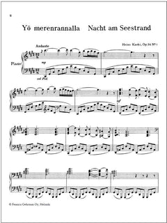 Yö meren rannalla (Nacht am Seestrand) op. 34/1 for piano