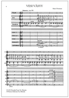 Vesi väsyy lumen alle (Water under Snow is Weary) - Score