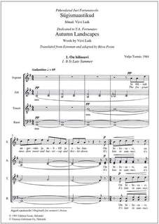 Sügismaastikud - Autumn Landscapes - Mixed choir