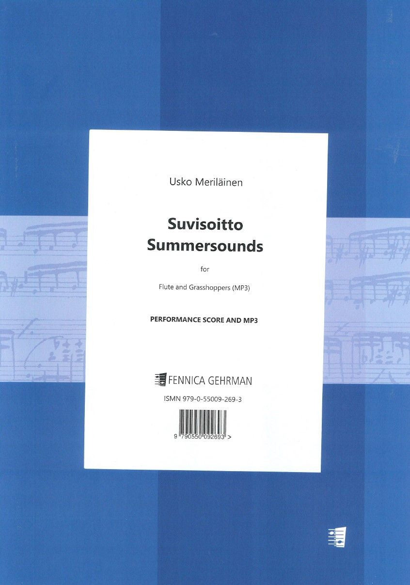 Valokuva kirjasta  Summersounds for flute and grasshoppers - Flute &amp; tape (mp3 format), kuuluu tuoteryhmään Musiikki.