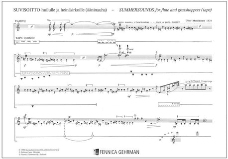 Summersounds for flute and grasshoppers - Flute & tape (mp3 format)