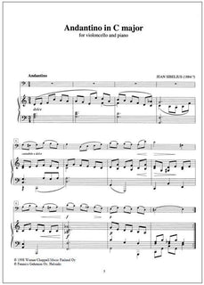Three Early Cello Pieces for cello and piano