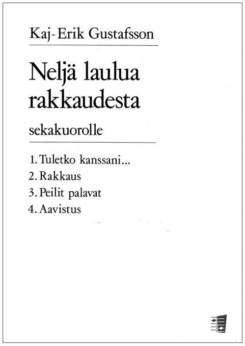 Valokuva kirjasta  Neljä laulua rakkaudesta - Mixed choir, kuuluu tuoteryhmään Musiikki.