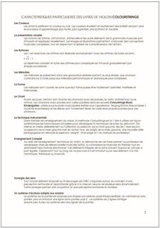 Colourstrings L'ABC du violon - Manuel pour les professeurs et les parents