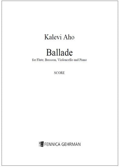 Valokuva kirjasta  Ballade for flute, bassoon, violoncello and piano - Score, kuuluu tuoteryhmään Musiikki.