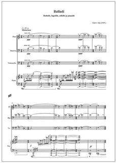 Ballade for flute, bassoon, violoncello and piano - Parts