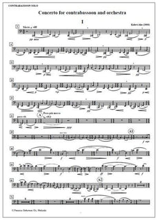 Contrabassoon Concerto - Solo part