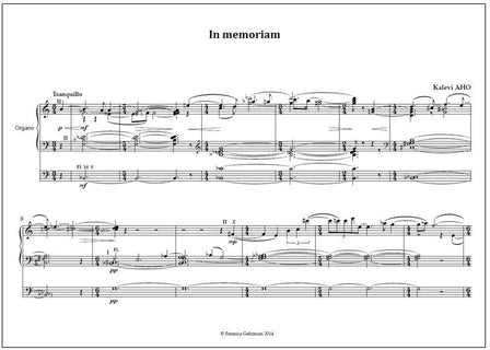 In memoriam for organ