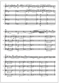 Quintet for flute, violin, 2 violas and cello - Score