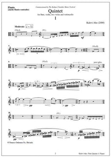 Quintet for flute, violin, 2 violas and cello - Parts