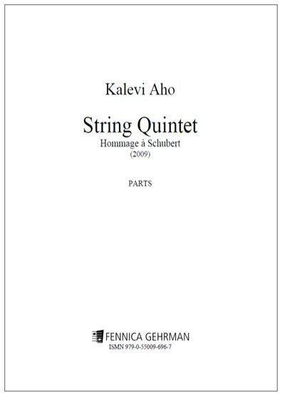 Valokuva kirjasta  String Quintet "Hommage à Schubert" - Parts, kuuluu tuoteryhmään Musiikki.