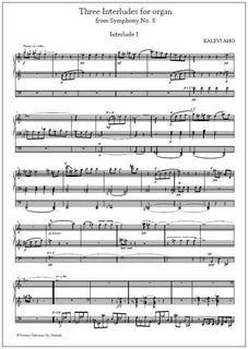 Three Interludes from Symphony No. 8 for organ
