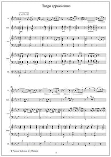 Three Tangos for for violin, guitar, accordion, piano and double bass - Score