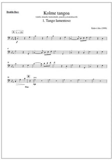 Three Tangos for for violin, guitar, accordion, piano and double bass - Parts