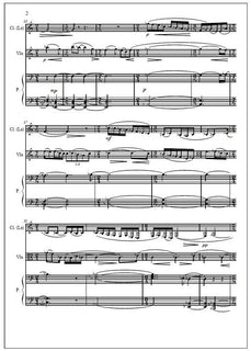 Trio for clarinet, viola and piano - Score
