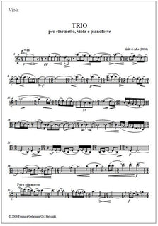 Trio for clarinet, viola and piano - Parts