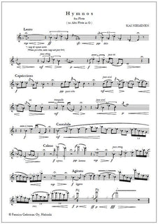 Hymnos for flute or alto flute