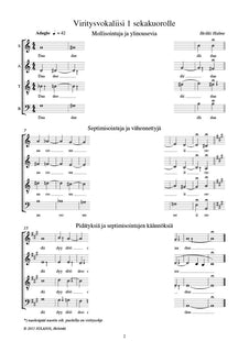 Viritysvokaliiseja kuoroille - Fine-tuning Vocalises for choirs