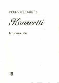 Valokuva kirjasta  Konsertti, kuuluu tuoteryhmään Musiikki.