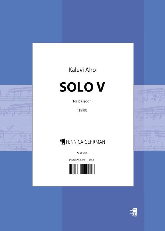 Valokuva kirjasta  Solo V for bassoon, kuuluu tuoteryhmään Musiikki.