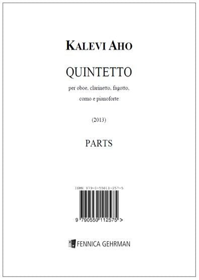 Valokuva kirjasta  Quintet for oboe, clarinet, bassoon, horn and piano - Parts, kuuluu tuoteryhmään Musiikki.