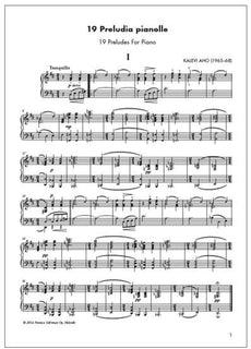 19 preludes for piano