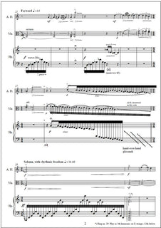 City in the Sea for alto flute, viola and harp - Score (harp) & parts, The