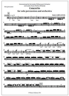 Sieidi - Concerto for solo percussion and orchestra - Solo part