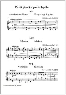 Pieniä pianokappaleita lapsille - Piano