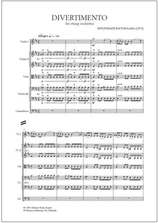Divertimento for string orchestra - Score & parts (33221) [New edition 2020]
