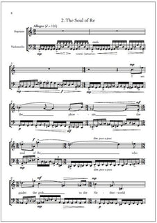 Three Songs for soprano and cello - Performance score