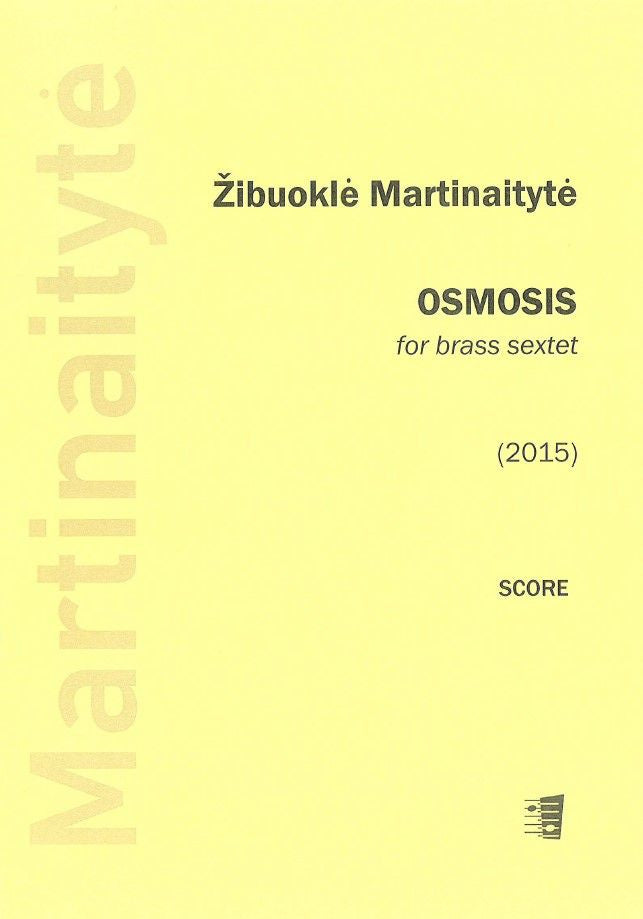 Valokuva kirjasta  Osmosis for brass sextet - Score &amp; parts, kuuluu tuoteryhmään Musiikki.