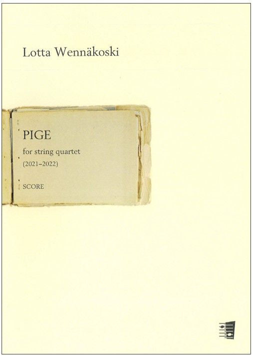 Valokuva kirjasta  Pige for string quartet - Score &amp; parts, kuuluu tuoteryhmään Musiikki.