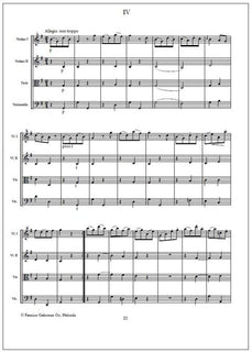 String quartet no. 4 - Score & parts