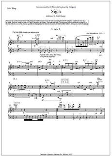 Sigla for harp and orchestra - Solo part