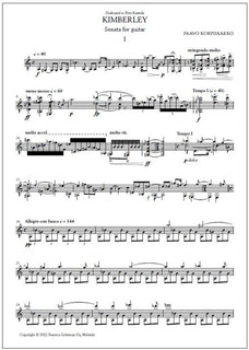 Kimberley - Sonata for guitar