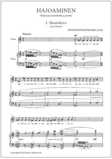 Hajoaminen - Neljä laulua sooloäänelle ja pianolle