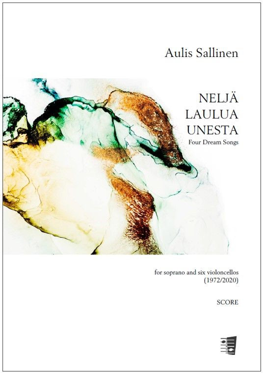 Valokuva kirjasta  Neljä laulua unesta sopraanolle ja kuudelle sellolle - Partituuri &amp; stemmat, kuuluu tuoteryhmään Musiikki.