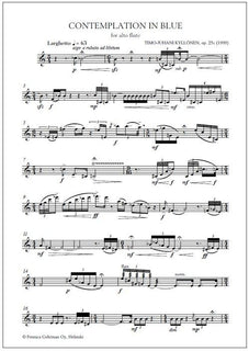 Contemplation in Blue for alto flute