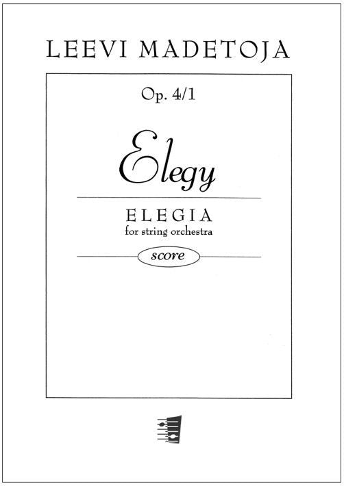 Valokuva kirjasta  Elegy for string orchestra - Score &amp; parts (33221), kuuluu tuoteryhmään Musiikki.
