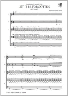 Let it be forgotten - Mixed choir