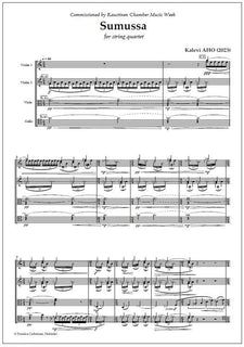 Sumussa for string quartet - Score & parts