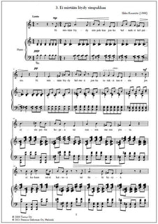 Merellinen sarja - Laulusarja Jouni Lompolon runoihin mezzosopraanolle ja pianolle