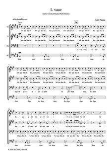 Kolme elämänmakuista laulua mieskuorolle