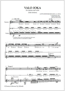 valo joka for soprano and violin (PDF)