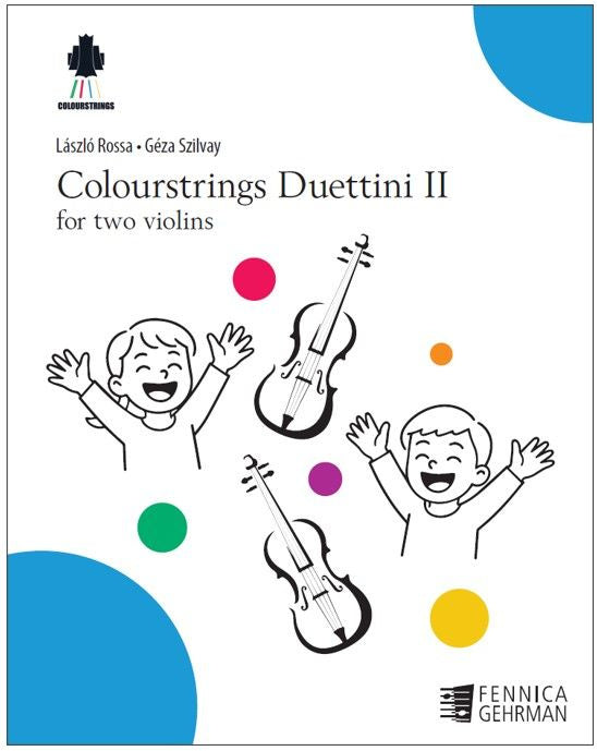 Valokuva kirjasta Géza Szilvay Colourstrings Duettini II for two violins, kuuluu tuoteryhmään Musiikki.