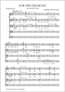 For the Departed - Mixed choir