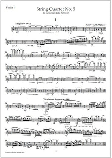String quartet no. 5 - Score & parts