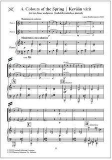Colours of the Spring for two flutes and piano