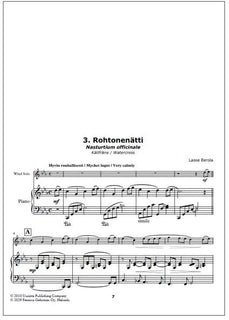 Rohtokokoelma (Herbal collection) for alto or tenor saxophone and piano